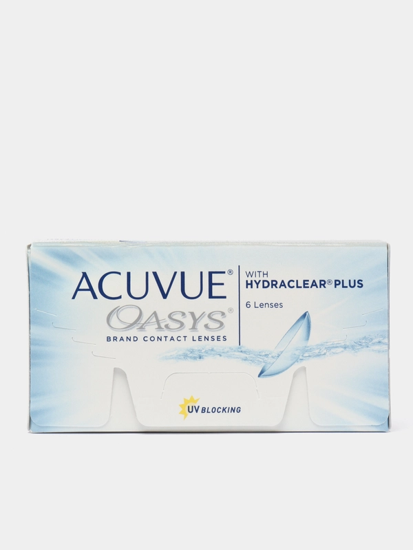 Контактные линзы Acuvue Oasys with Hydraclear Plus 6 линз R 8,4 ( -0,50 ) - (-12,00)