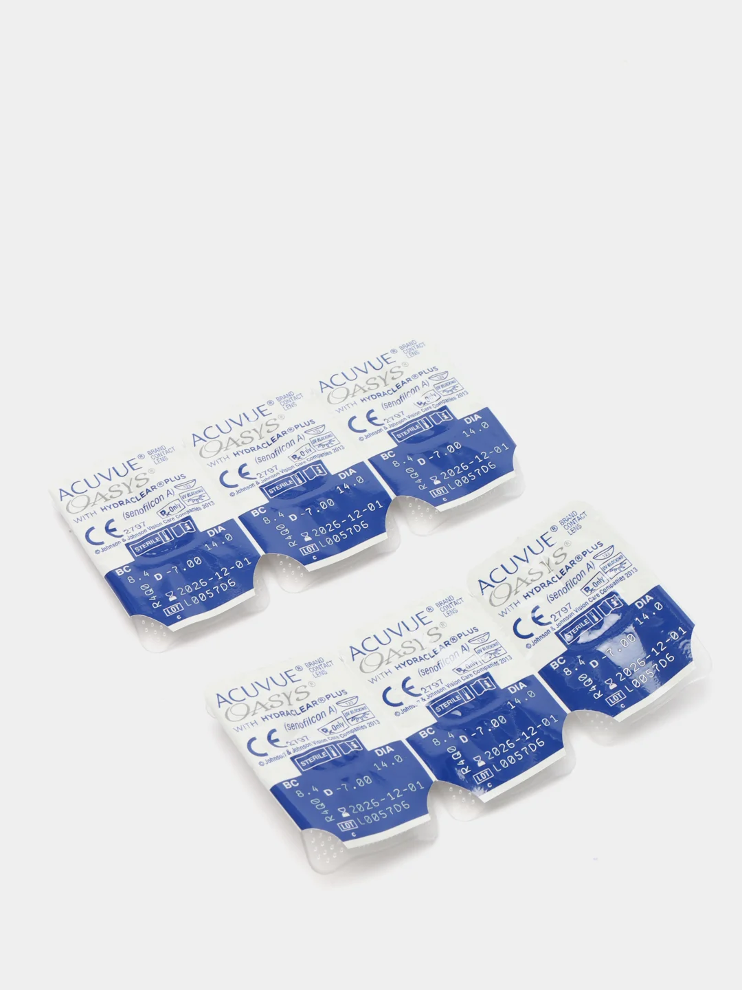 Контактные линзы Acuvue Oasys with Hydraclear Plus 6 линз R 8,4 ( -0,50 ) - (-12,00)