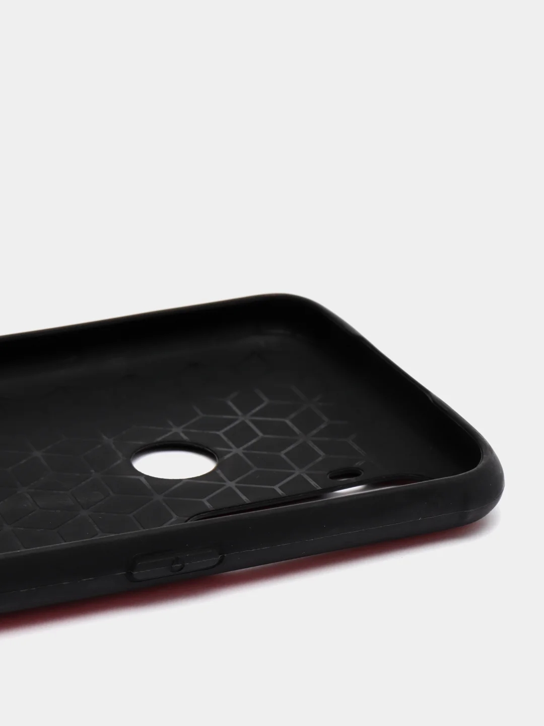 Красный чехол Realme C3 / 5 / 6i Реалми С3 / 6ай силиконовый (имитация кожи)