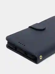 Темно-синий кожаный (PU) чехол книжка Xiaomi Redmi 9T ( Редми 9Т )