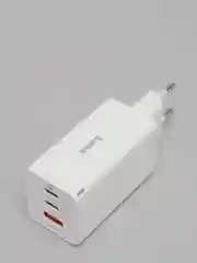 Белый зарядное устройство Baseus GaN3 Pro Fast Charger 2C, U 65W EU, кабель 100W, CCGP050102