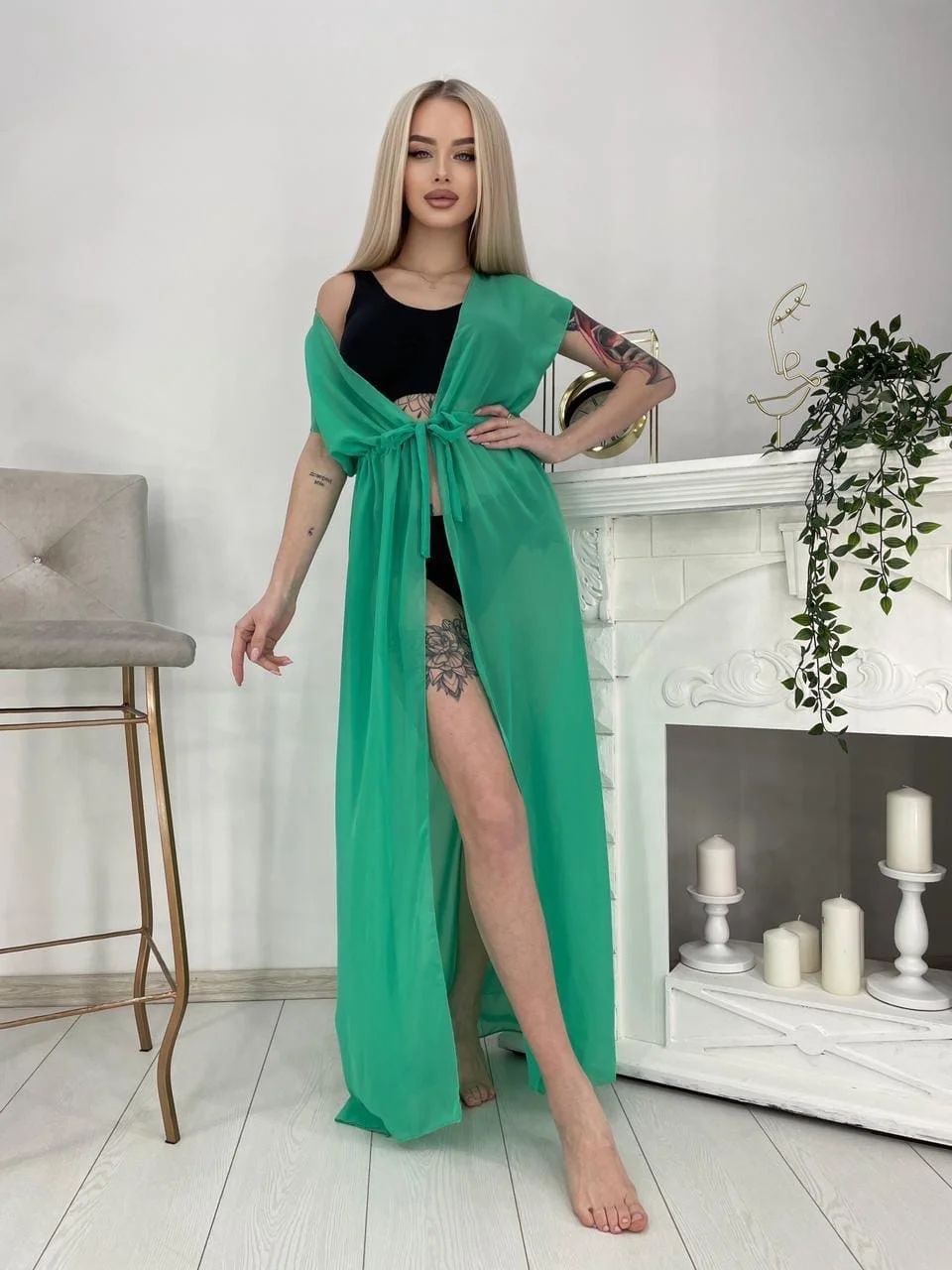 Бирюзовый парео пляжное