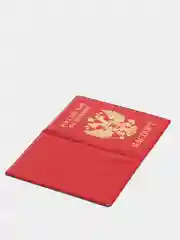 Красный обложка на паспорт чехол с гербом