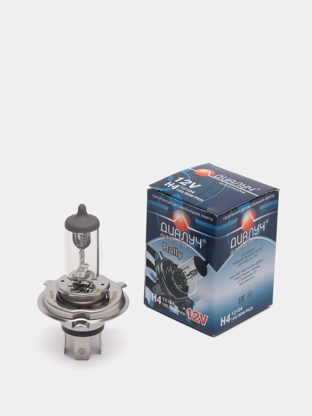 Лампочка автомобильная Диалуч H4, 100/90W, 12V