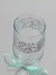Свадебные бокалы в цвете тиффани с серебром
