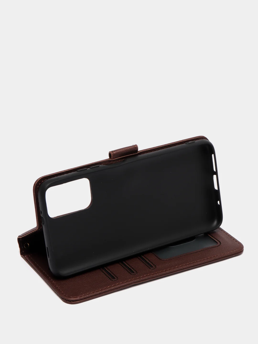 Коричневый кожаный (PU) чехол книжка Xiaomi Redmi 9T ( Редми 9Т )