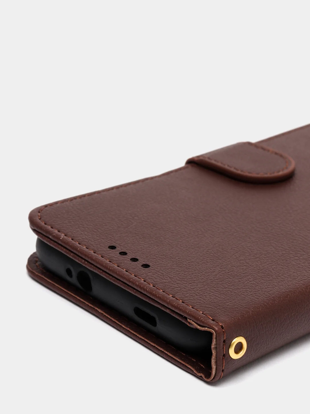 Коричневый кожаный (PU) чехол книжка Xiaomi Redmi 9T ( Редми 9Т )