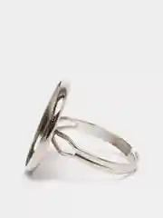 Серебряный основа для кольца, для заливки эпоксидной смолой