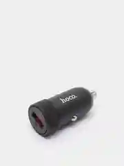 Черный автомобильное зарядное устройство HOCO Z32A быстрая зарядка QC3.0 (1xUSB, до 4A)