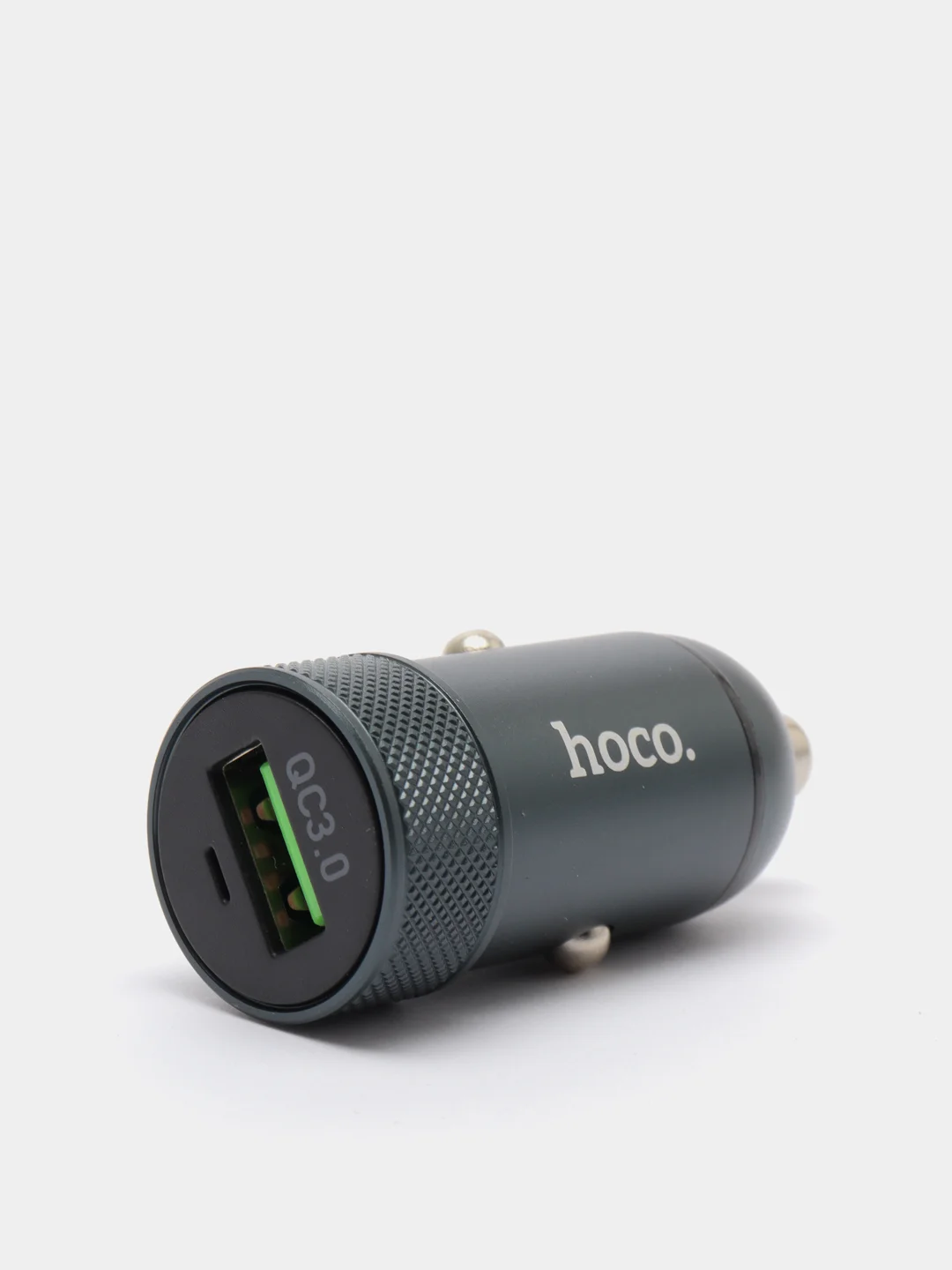 Серый автомобильное зарядное устройство HOCO Z32, быстрая зарядка QC3.0, 1 x USB, 3A, 18W