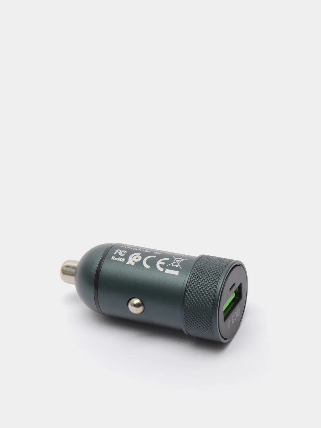 Серый автомобильное зарядное устройство HOCO Z32, быстрая зарядка QC3.0, 1 x USB, 3A, 18W