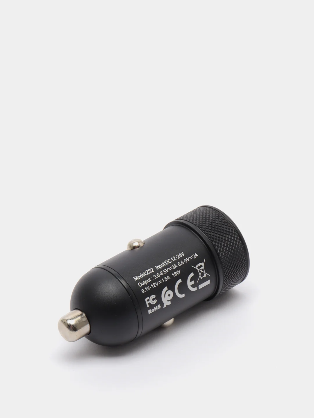 Серый автомобильное зарядное устройство HOCO Z32, быстрая зарядка QC3.0, 1 x USB, 3A, 18W