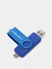 Синий usb флеш-накопитель 3 в 1 для телефона и ПК 8, 16, 32, 64, 128 Гб, флешка Jaster