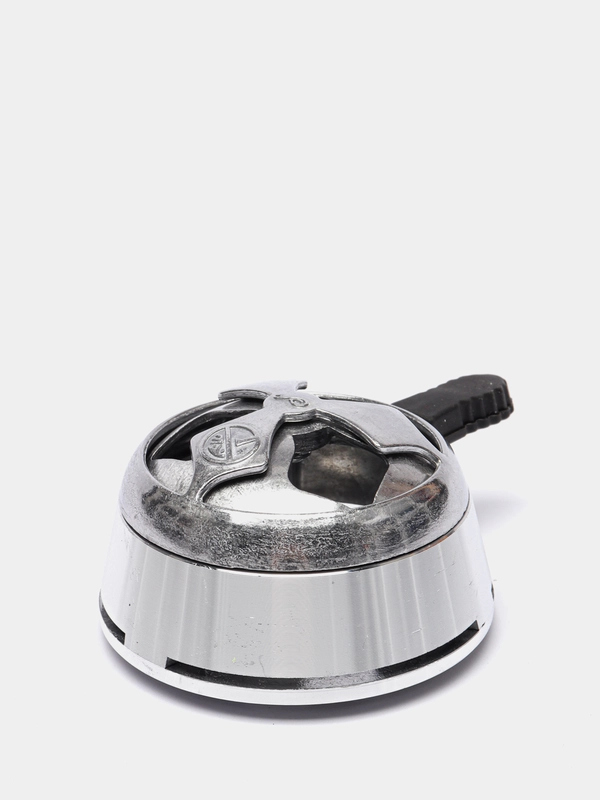 Калауд для кальяна универсальный Kaloud Lotus, с крышкой, серебро, жаростойкий