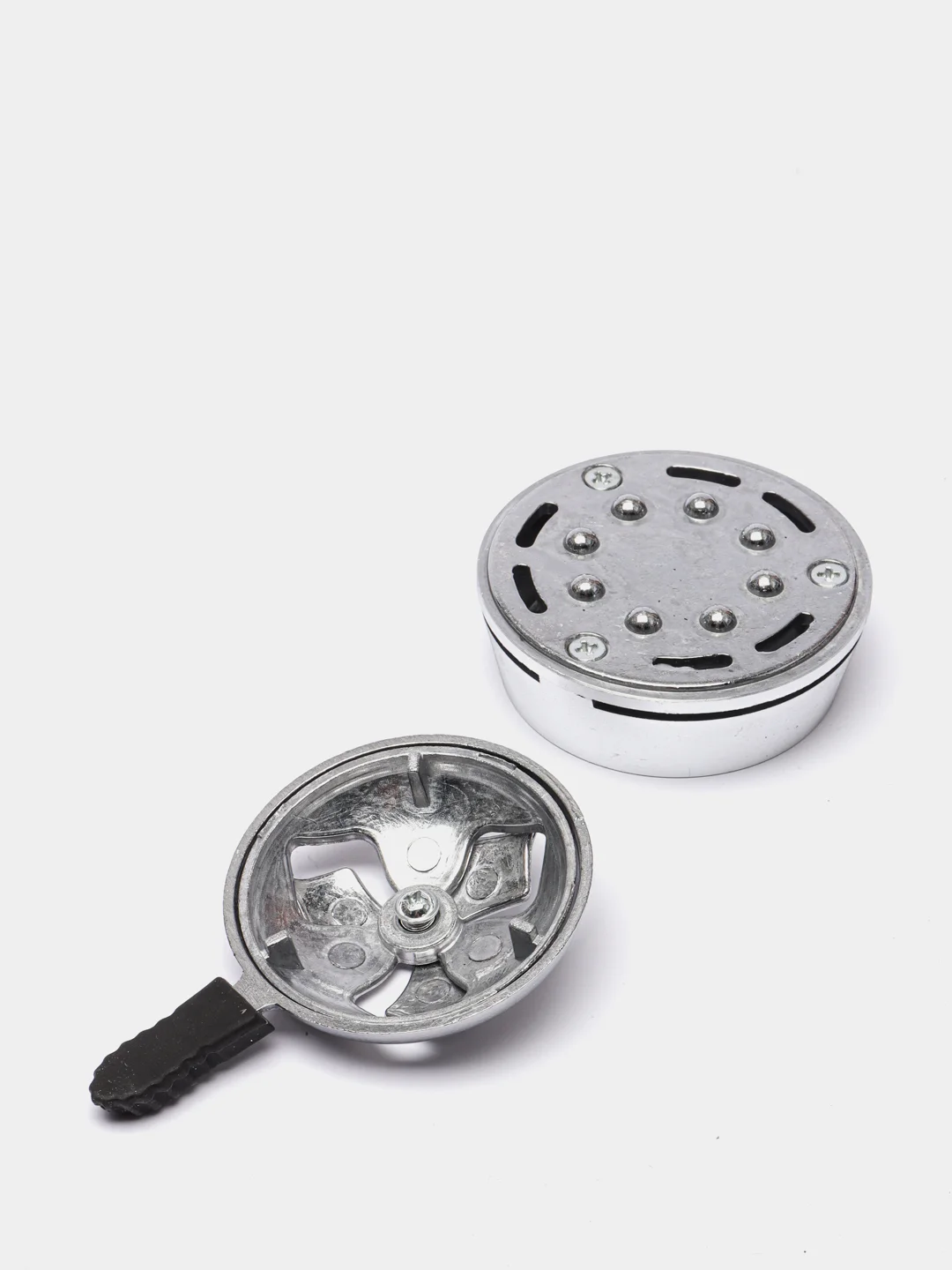 Калауд для кальяна универсальный Kaloud Lotus, с крышкой, серебро, жаростойкий