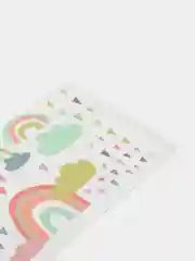 Белый интерьерные, декоративные детские наклейки, наклейки на окна и стены "Радуга"