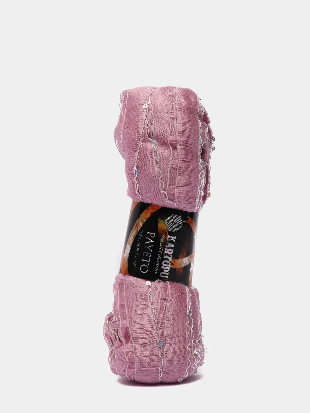 Пудровый ленточная пряжа с паетками, 100 гр, 36 м, Payeto