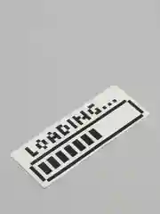 Черный наклейка голографическая Loading (Загрузка), без фона, для любой поверхности