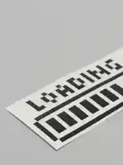 Черный наклейка голографическая Loading (Загрузка), без фона, для любой поверхности
