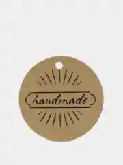 Синий бирка "handmade"
