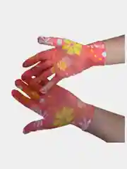 Красный перчатки садовые нейлоновые