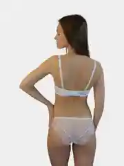 Белый комплект нижнего белья со стрепами
