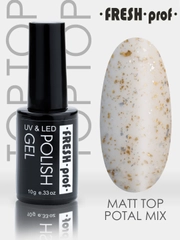 Топ без липкого слоя, Закрепитель/Топовое покрытие Fresh Prof Top Matt Potal Mix10 ml