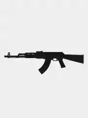 Черный наклейка "Калаш АК-47"