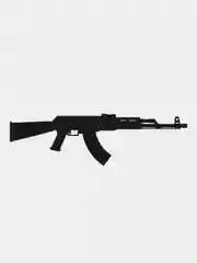 Черный наклейка "Калаш АК-47"