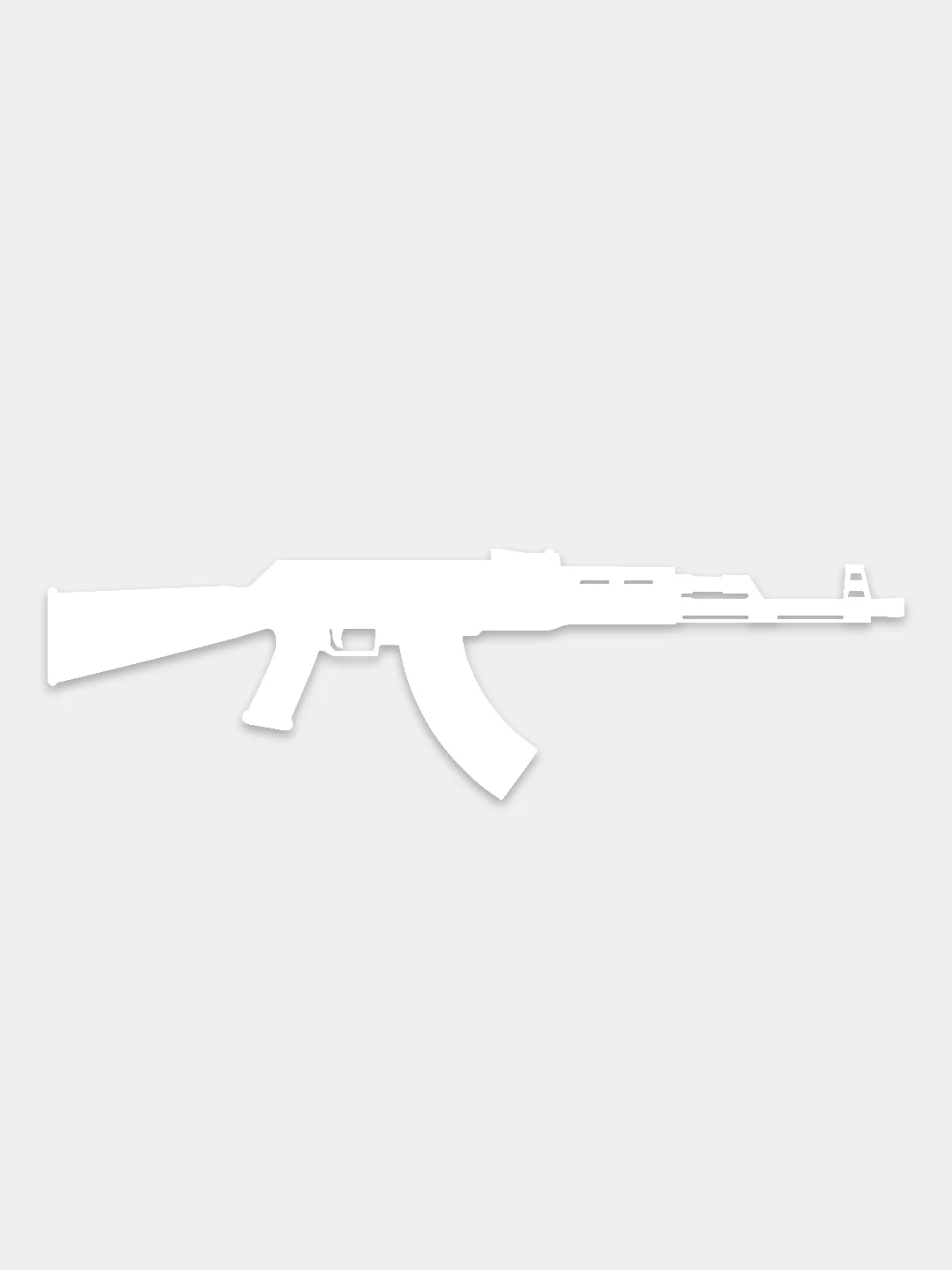 Белый наклейка "Калаш АК-47"