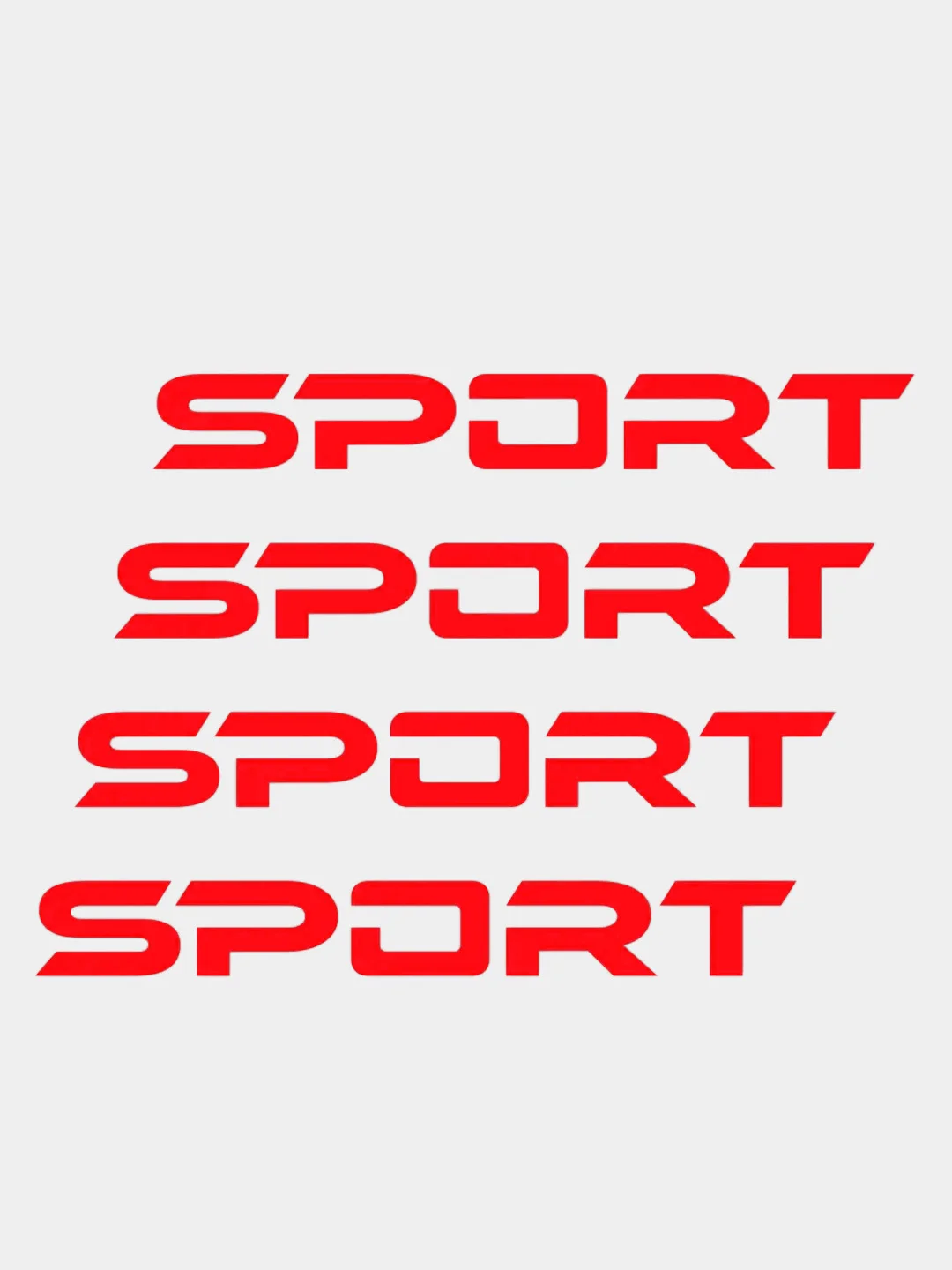 Красный наклейка Sport