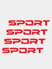 Красный наклейка Sport