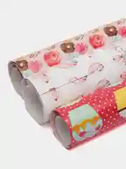 Набор упаковочной бумаги с печатью "Сладости", глянцевая, 0,7 х 1 м, 3 листа