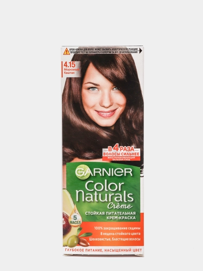 Garnier Стойкая питательная крем-краска для волос "Color Naturals", Морозный каштан