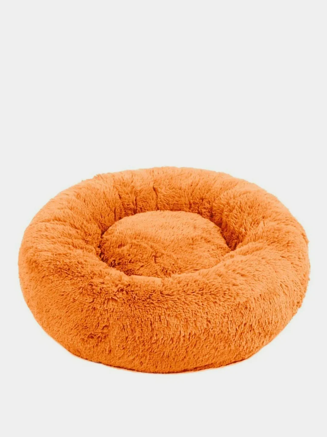 Карамельный лежак для собак и крупных кошек, круглый, пушистый, 80 см