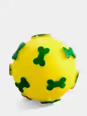 Игрушка для собак из винила "Мяч с  косточками", диаметр 6см