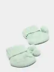 Бирюзовый пинетки вязаные