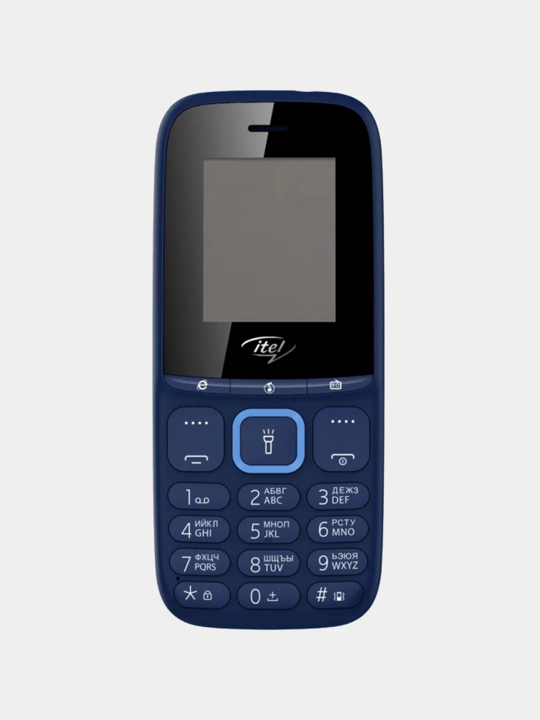 Голубой мобильный телефон Itel IT2173, кнопочный