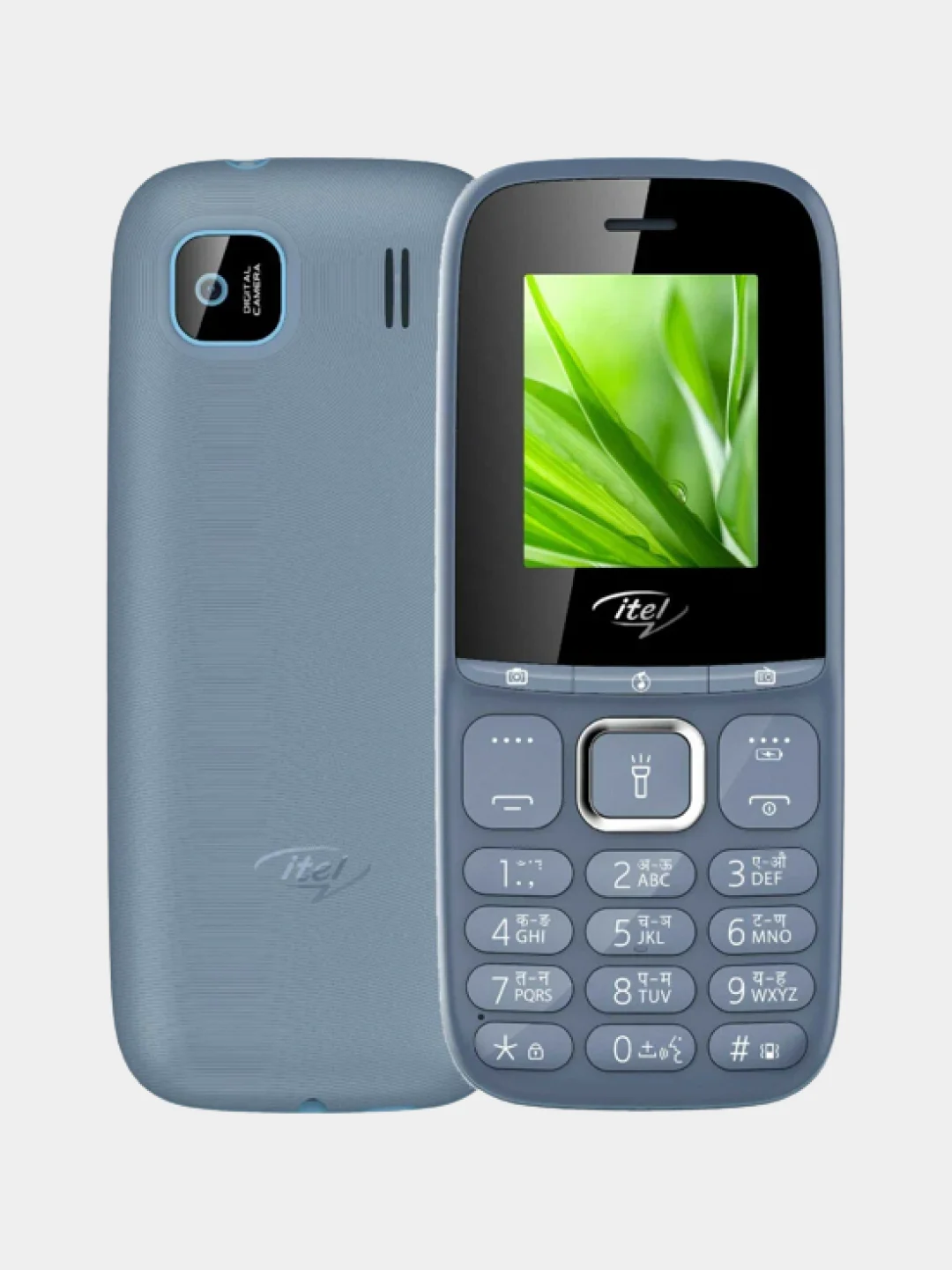 Синий мобильный телефон Itel IT2173, кнопочный