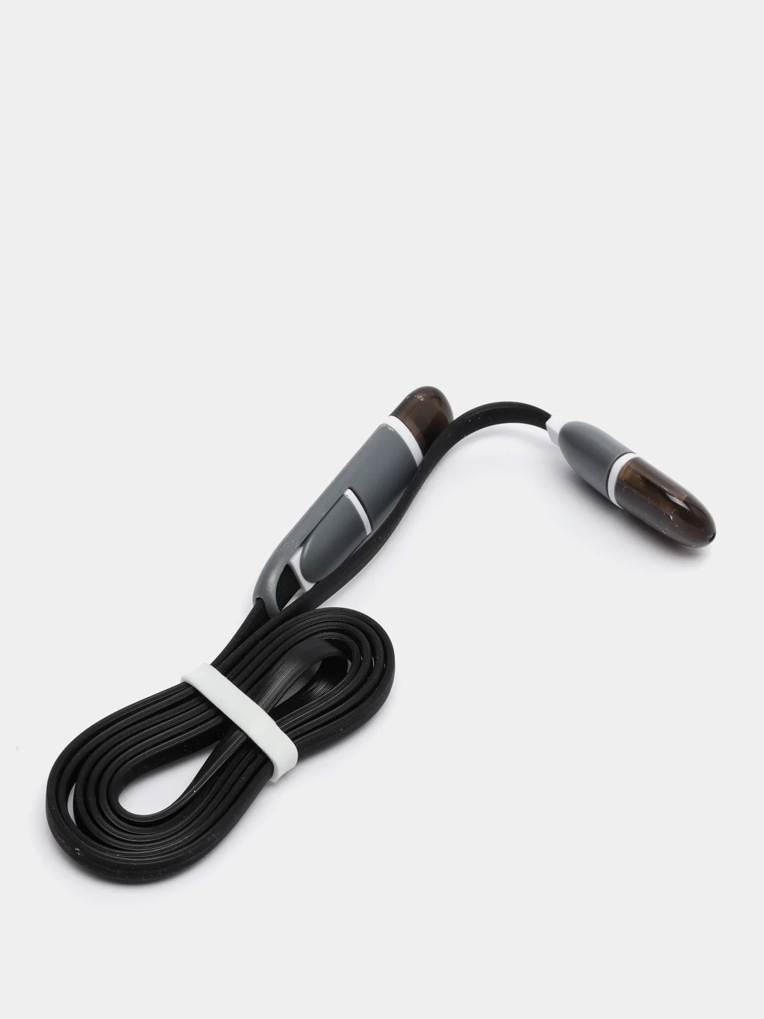 Черный usb кабель 2 в 1: Apple lightning / micro usb