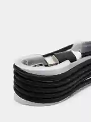 Черный usb кабель для зарядки и передачи данных 2.0 А нейлоновый 1.35 м, micro usb, type c