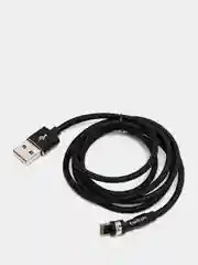 Черный usb кабель для зарядки магнитный Twitch 2.1 А 1 - метровый, поворот 180 градусов