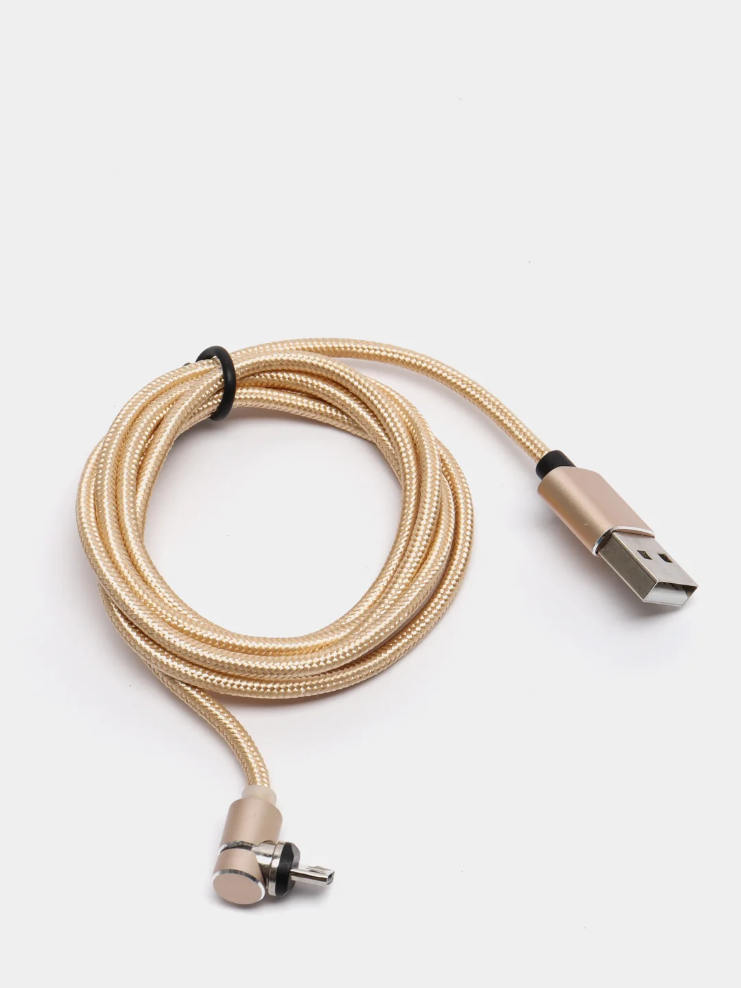 Золотой usb кабель магнитный 3 в 1, сменные разъемы MicroUSB,Type-C,Lightning для Android и iPhone