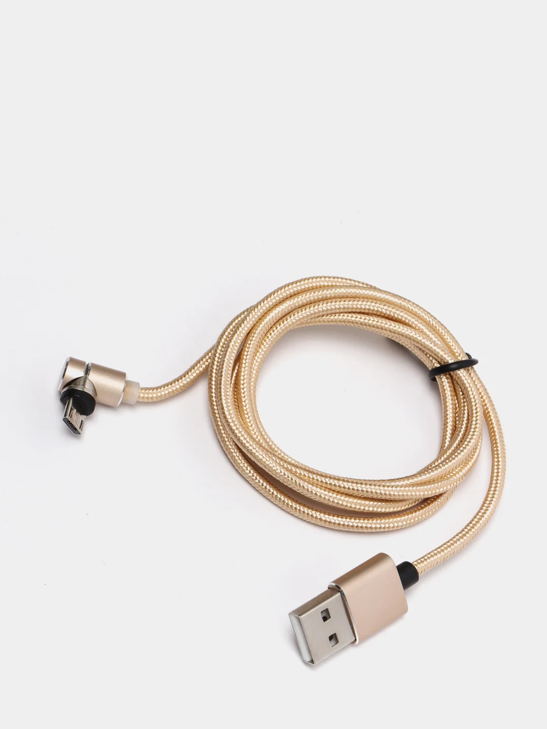 Золотой usb кабель магнитный 3 в 1, сменные разъемы MicroUSB,Type-C,Lightning для Android и iPhone