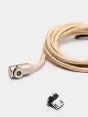 Золотой usb кабель магнитный 3 в 1, сменные разъемы MicroUSB,Type-C,Lightning для Android и iPhone