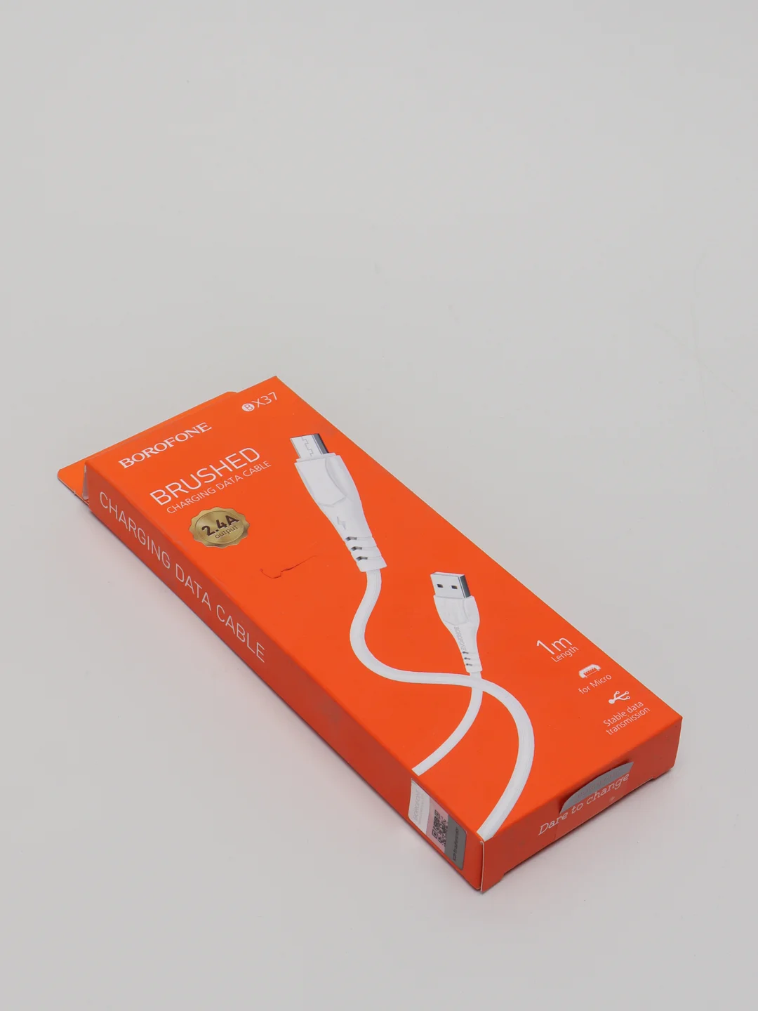 Белый usb кабель Borofone BX 37 fast charge 2.4 A