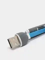 Голубой usb кабель 2 в 1: Apple lightning / micro usb
