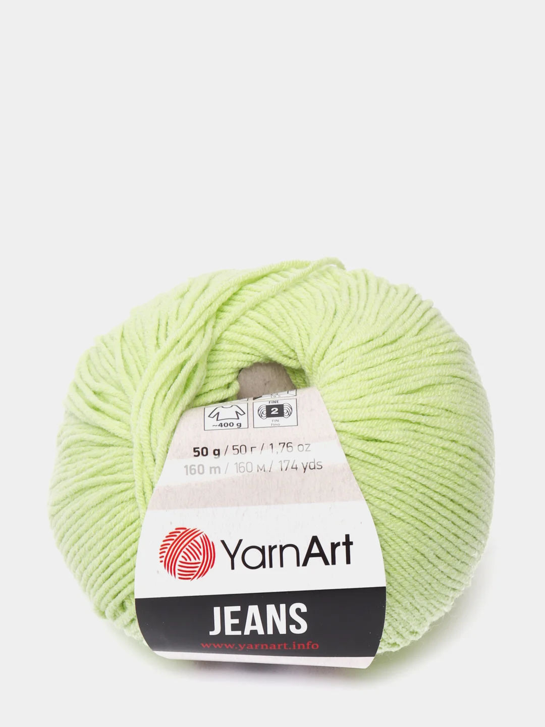 Оливковый пряжа YarnArt Jeans, 50 г, 160 м
