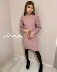 Триктажное женское платье