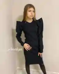 Триктажное женское платье